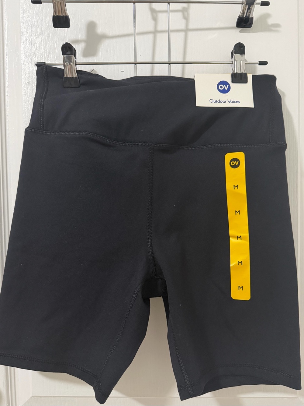 Outdoor Voices Black CloudKnit Bike Shorts